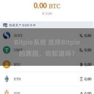 Bitpie系统 选择Bitpie的原因，你知道吗？