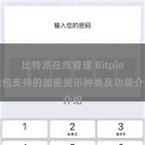 比特派在线管理 Bitpie钱包支持的加密货币种类及功能介绍