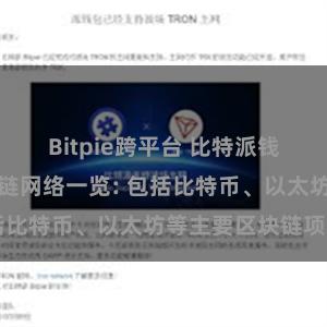 Bitpie跨平台 比特派钱包支持的区块链网络一览: 包括比特币、以太坊等主要区块链项目