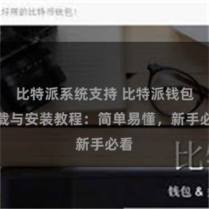 比特派系统支持 比特派钱包下载与安装教程：简单易懂，新手必看