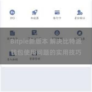 Bitpie新版本 解决比特派钱包使用问题的实用技巧