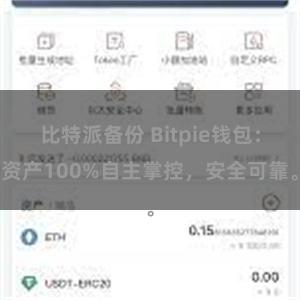 比特派备份 Bitpie钱包：资产100%自主掌控，安全可靠。