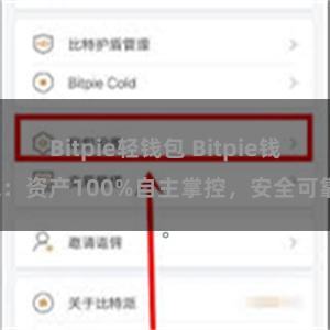 Bitpie轻钱包 Bitpie钱包：资产100%自主掌控，安全可靠。