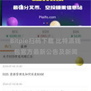 Bitpie扫码下载 比特派钱包官方最新公告及新闻