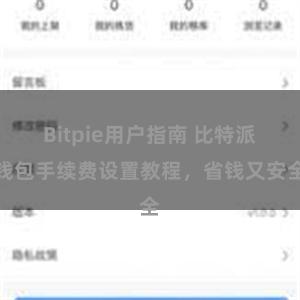 Bitpie用户指南 比特派钱包手续费设置教程，省钱又安全